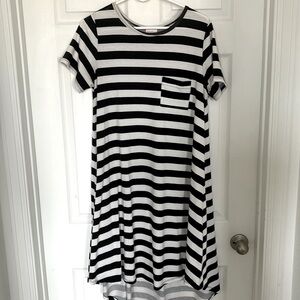 Lularoe Carly Dress Black & White stripe